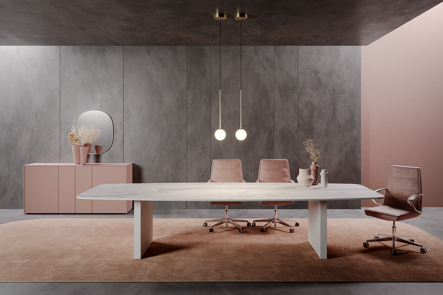 Slim conference table
